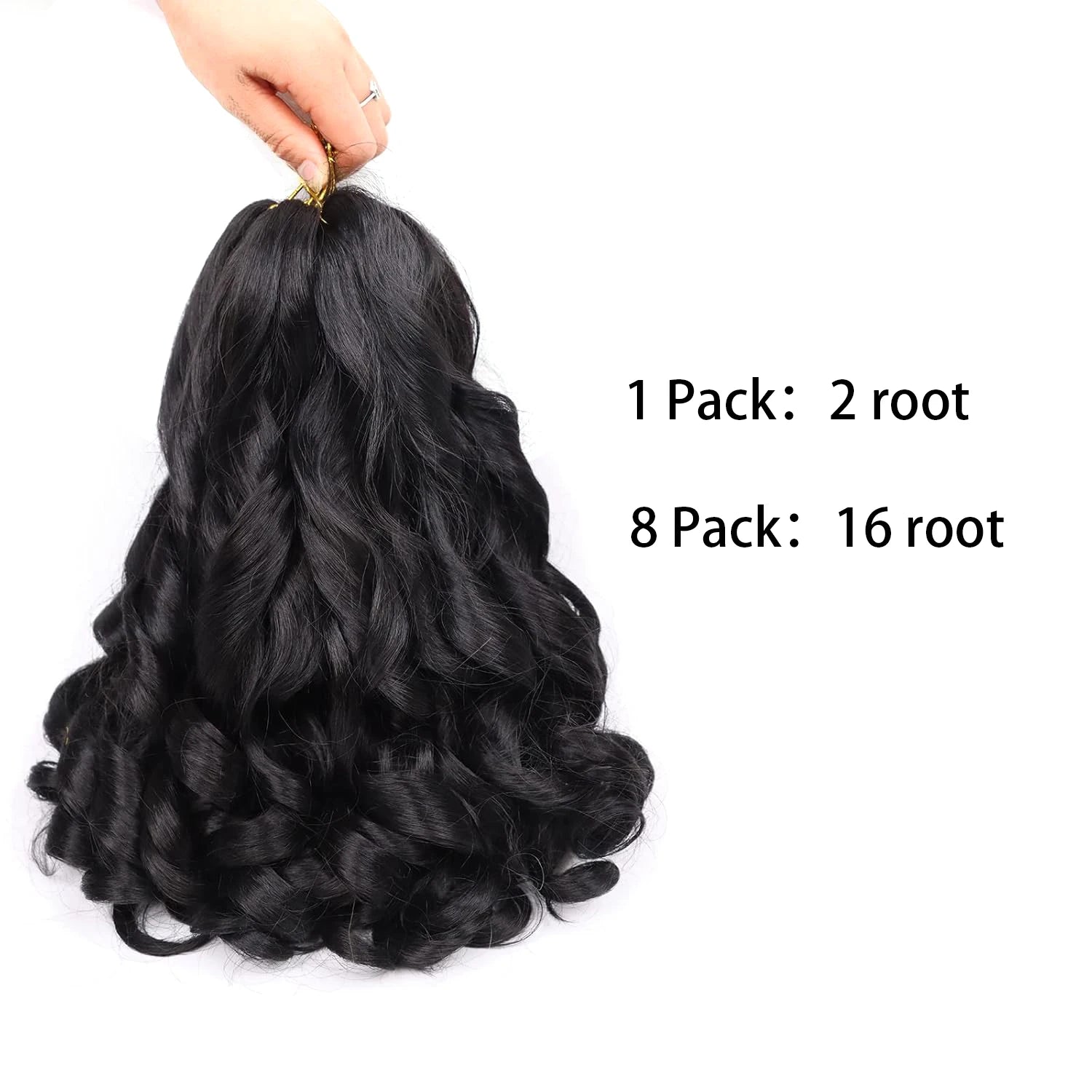 French Curly Braiding Hair,12/16/18/22/24 Inch Loose Wavy Bouncy French Curl Braiding Hair Extensions Synthetic Croch