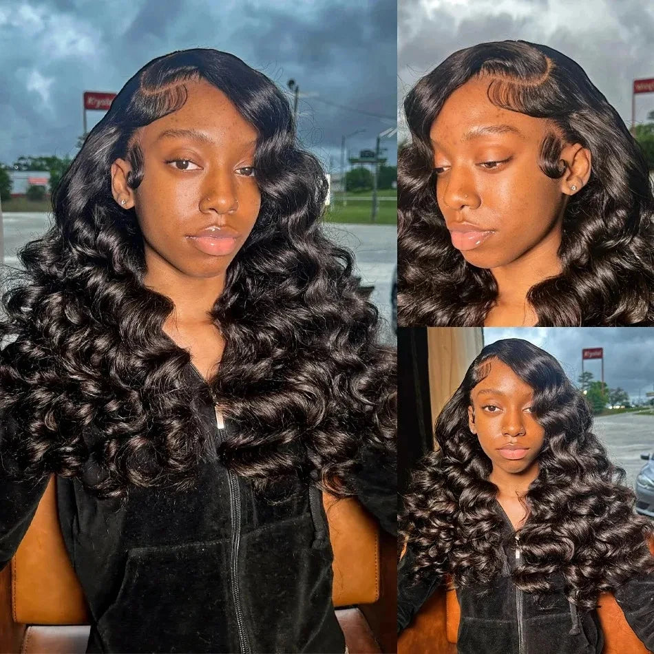 250 Density Loose Deep Wave Human Hair Wig 30 Inch HD 13x6 Lace Frontal Wig 13x4 Water Wave Curly Lace Front Wigs Preplucked