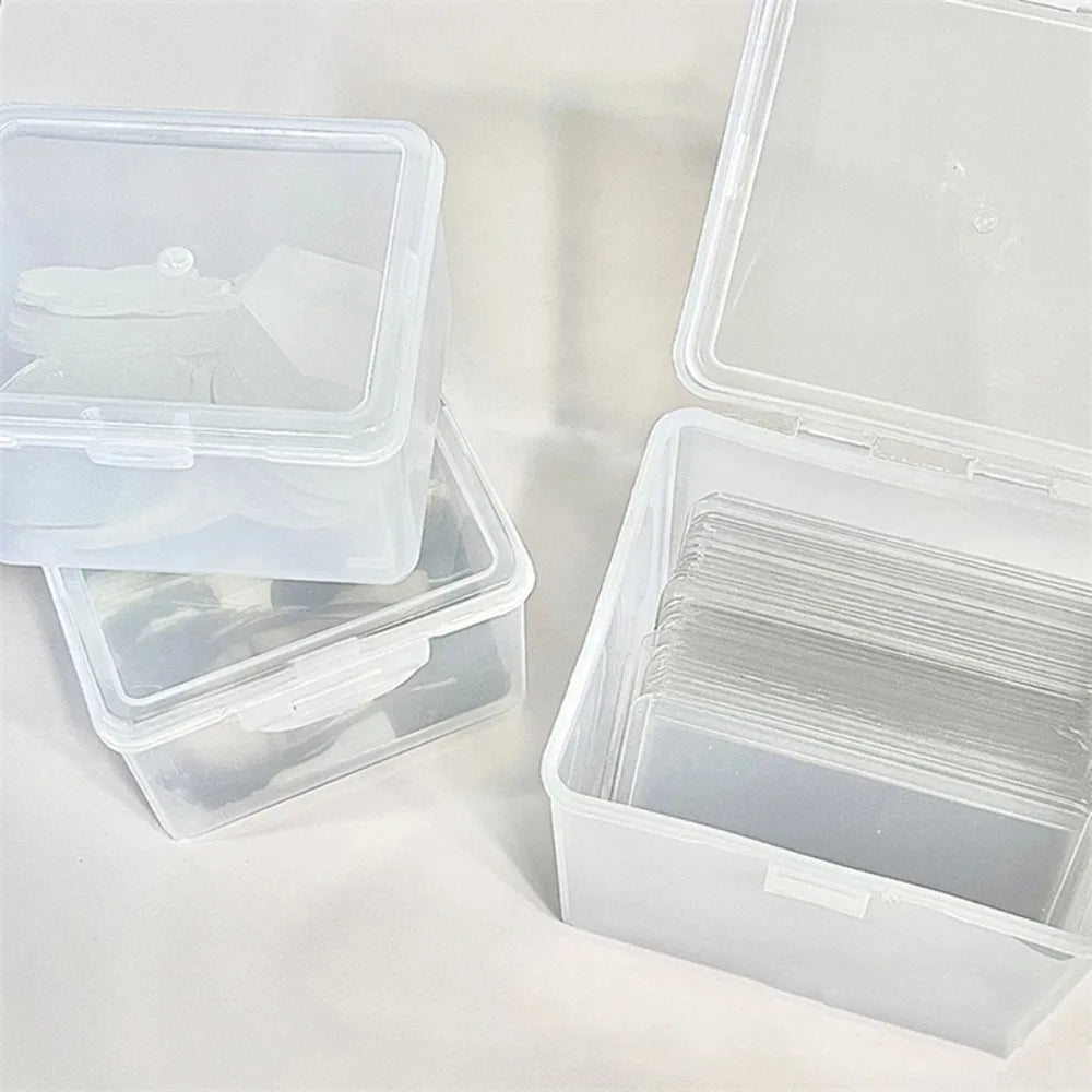 Korea Large Capacity Storage Box Dust-proof PP Card Holder Transparent Desktop Organizer Idol Card
