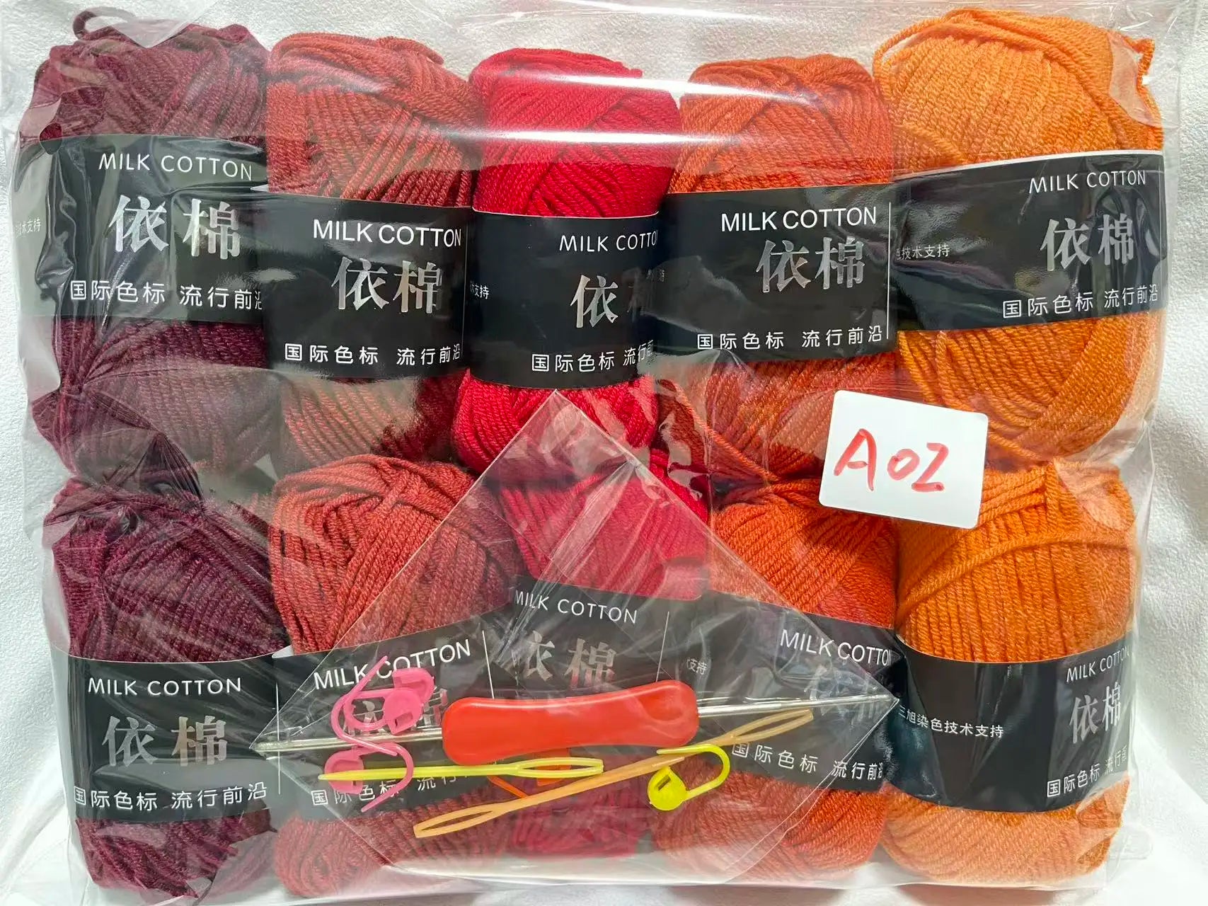 10pcs Mixed Colors Yarn Milk Cotton Yarn Combination Crochet Knitting Yarn Set for Handmade DIY Crafts Sweater Scarf Knitting