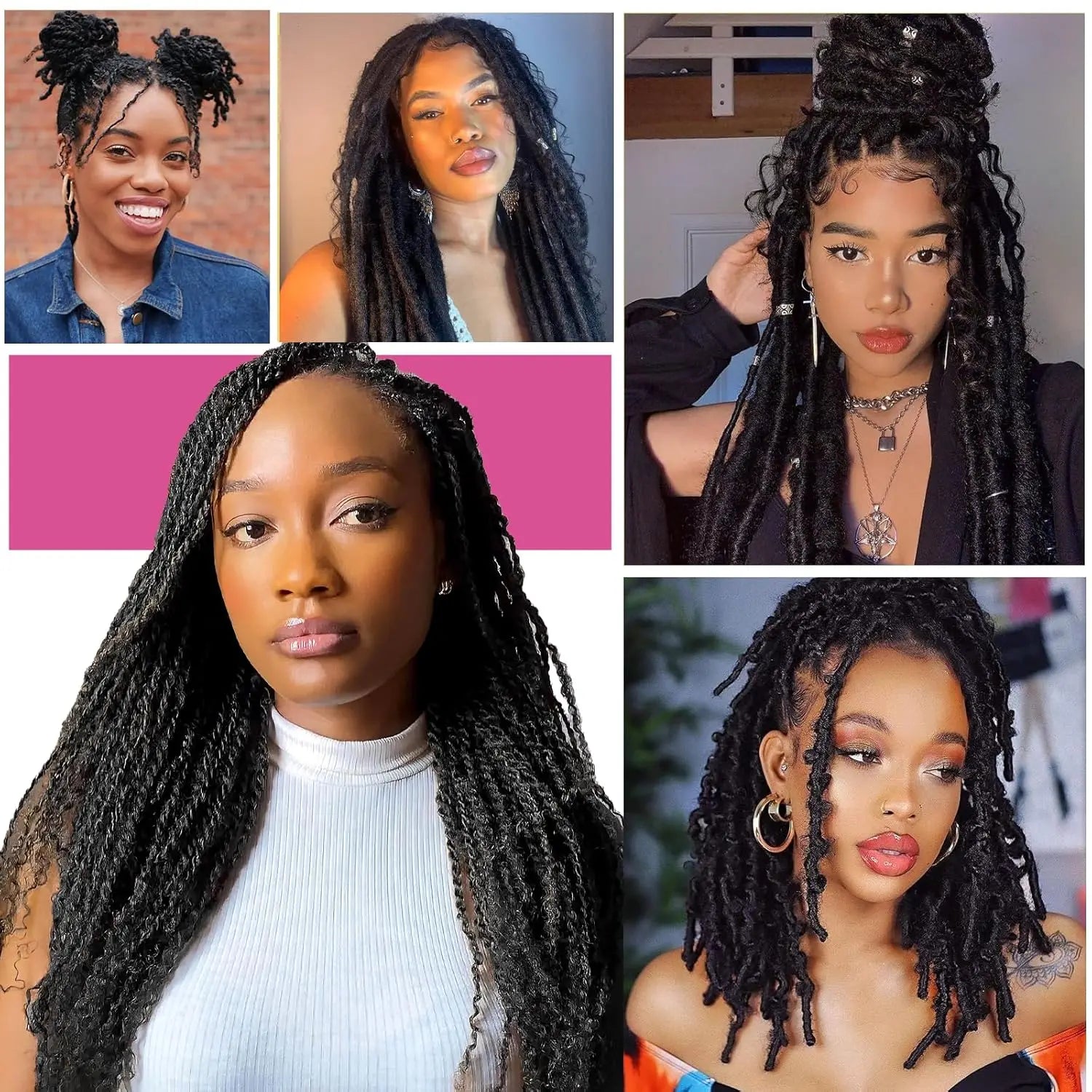 Afro Kinky Curly Human Hair  Kinky Curly Hair for Twist/Permanent Loc Extensions,Braiding, Locs, Natural Look For synthetic hair