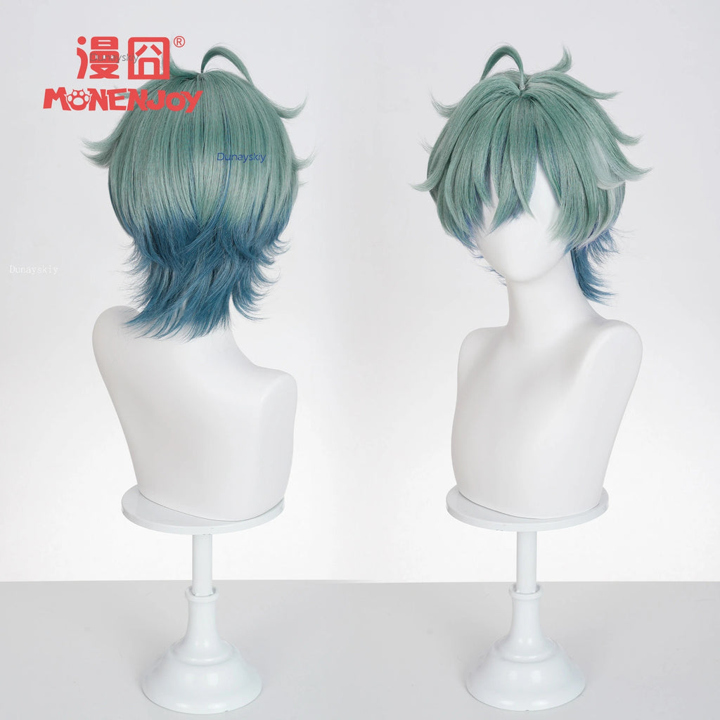 Genshin Impact Lohen Cosplay Wig Captain of the Knights Short Hair Halloween Accessories Heat-Resistant Hair Anime Cosplay