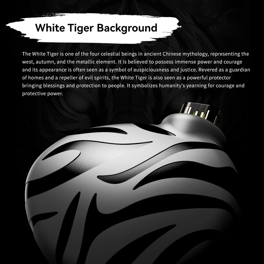 TRN New White Tiger In Ear Earphones Hybrid Dual Dynamic Driver + Planar Diaphragm Headphones