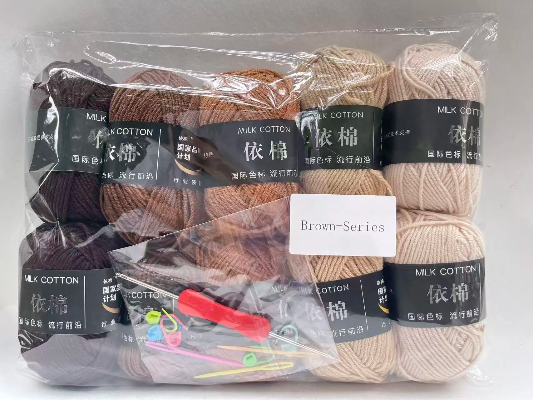 10pcs Mixed Colors Yarn Milk Cotton Yarn Combination Crochet Knitting Yarn Set for Handmade DIY Crafts Sweater Scarf Knitting
