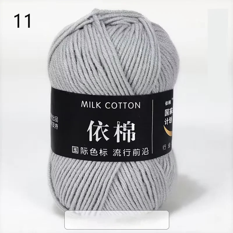 10pcs Mixed Colors Yarn Milk Cotton Yarn Combination Crochet Knitting Yarn Set for Handmade DIY Crafts Sweater Scarf Knitting