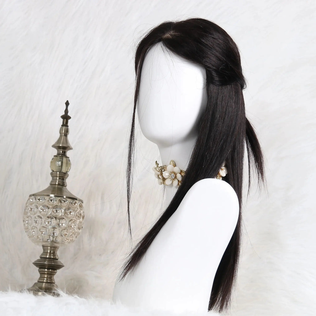 Medical Wig 100% Virgin Human Hair 5x5 Silk Top Natural Looking Soft Light Breathable Elastic Net Comfortable Wear Wig for Women