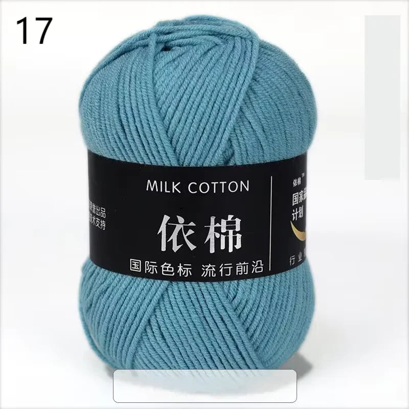 10pcs Mixed Colors Yarn Milk Cotton Yarn Combination Crochet Knitting Yarn Set for Handmade DIY Crafts Sweater Scarf Knitting