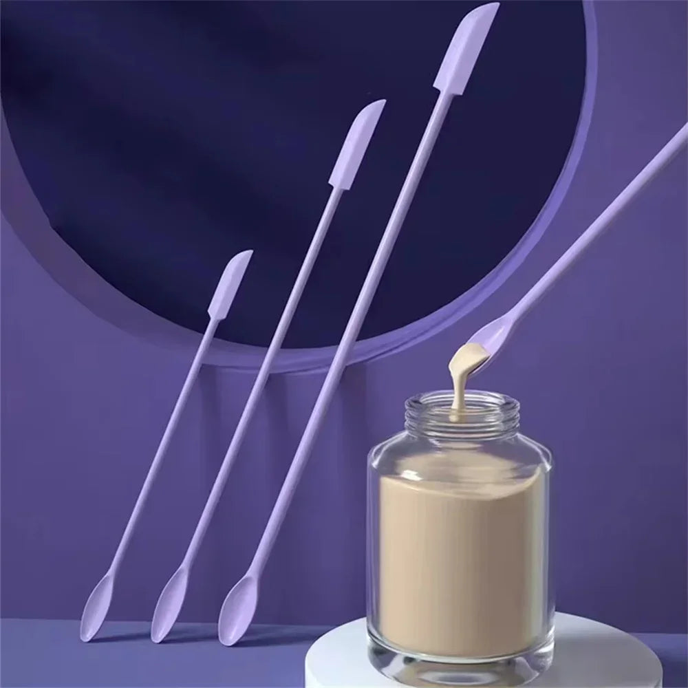 Makeup Brushes Set 3PCS Silicone Scraper Mini Soft Cosmetic Digging Spoon Jam Scraping Spoons Face Mask Brush 2042