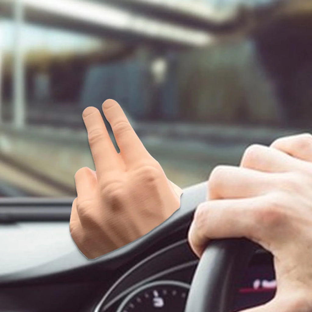 2 Finger Waving Hand Car Dashboard Decoration Salute Lazy Waver Gladiator Cherokee 3D Printed Dash Hand Waving