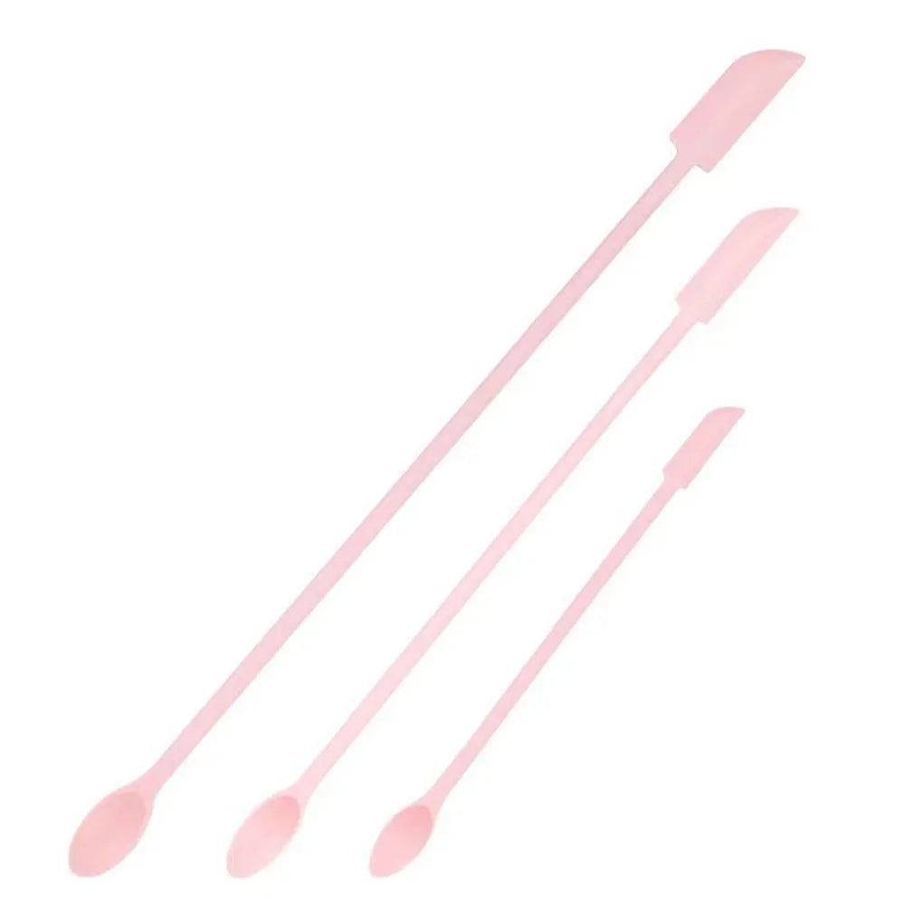 Makeup Brushes Set 3PCS Silicone Scraper Mini Soft Cosmetic Digging Spoon Jam Scraping Spoons Face Mask Brush 2042