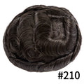 15MM Curly Male Hair Prosthesis Toupee Men Wig Indian Human Hair Comfortable Skin Base Wigs For Men System Replacement Man Wig
