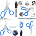 6 In1 Multifunction Emergency Response Shears Stainless Steel Foldable Trauma Shears with Strap Cutter and Glass Breaker for Fi