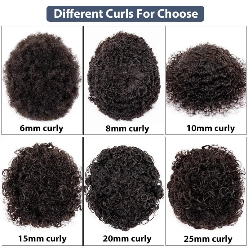 Australia Curly Toupee Men Wig Male Hair Prosthesis Indian Natural Human Hair Wigs For Men French Lace Man Wig System Hairpieces