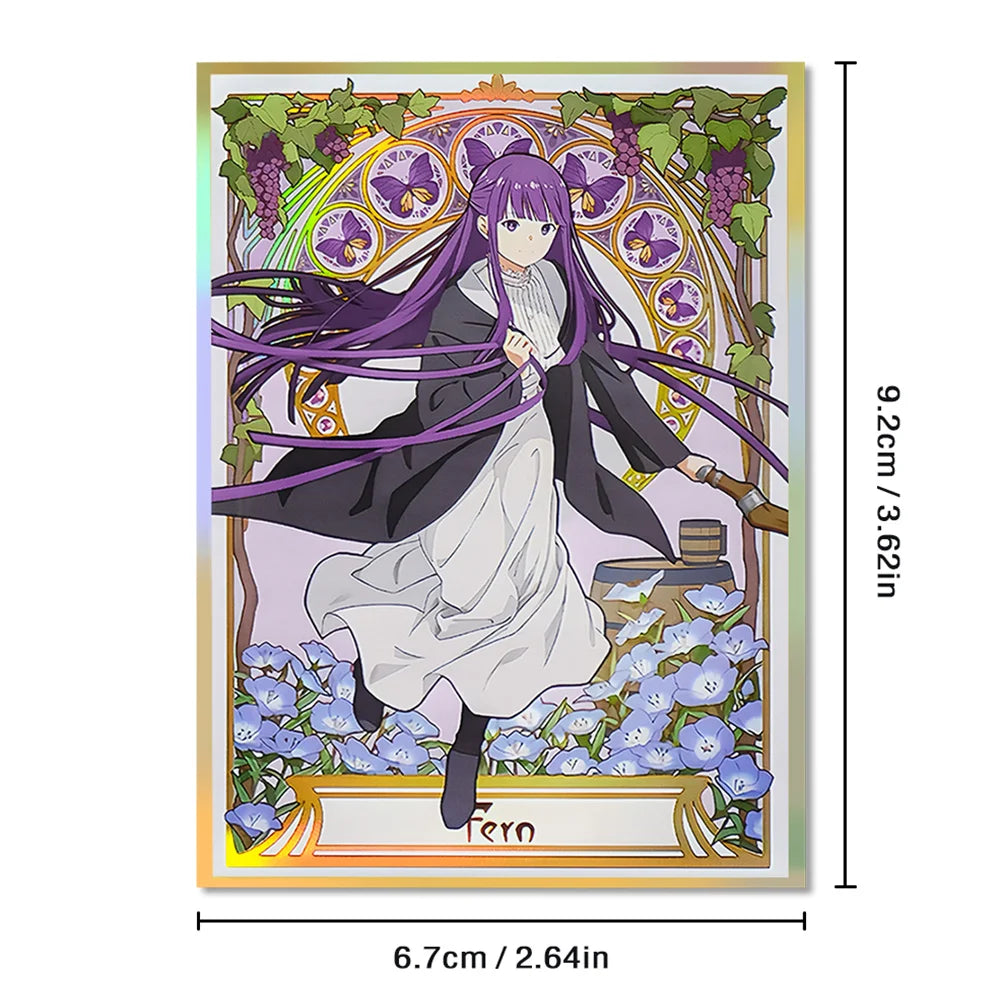 60-120pcs 67x92mm Standard Size Cards Sleeves Top Loading Board Game Inner Card Protector for MGT/TCG (Frieren/Fern）