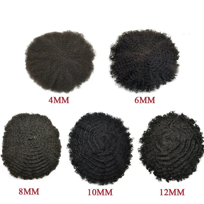 Curly Men Toupee Human Hair Full Lace Indian Human Hair Wig Man Human Hair System Water Curly Human Hair Topper Natural Color