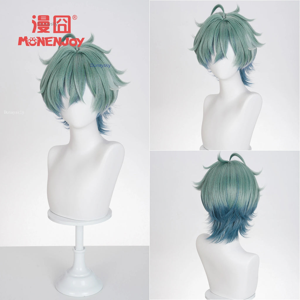 Genshin Impact Lohen Cosplay Wig Captain of the Knights Short Hair Halloween Accessories Heat-Resistant Hair Anime Cosplay