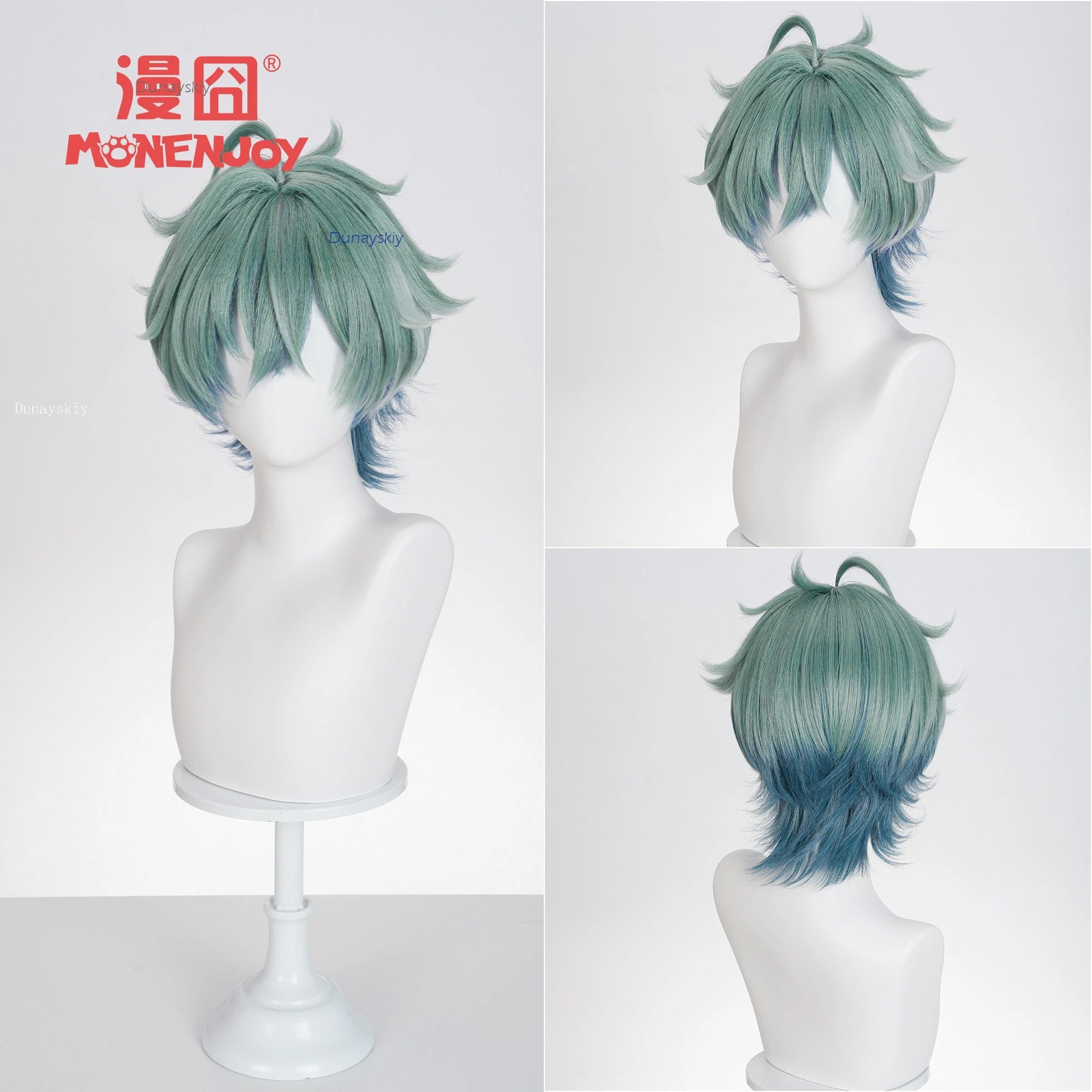Genshin Impact Lohen Cosplay Wig Captain of the Knights Short Hair Halloween Accessories Heat-Resistant Hair Anime Cosplay