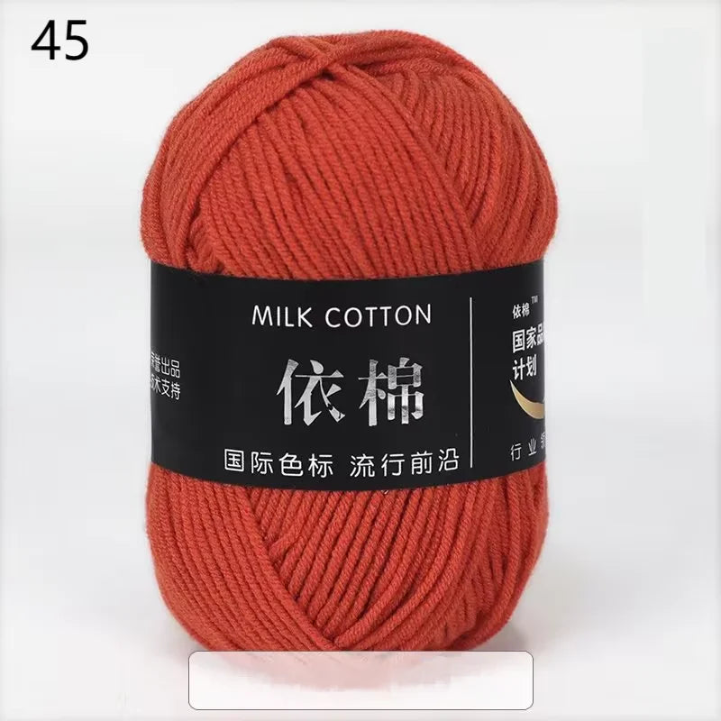 10pcs Mixed Colors Yarn Milk Cotton Yarn Combination Crochet Knitting Yarn Set for Handmade DIY Crafts Sweater Scarf Knitting