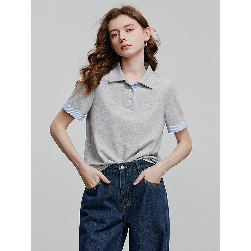 TOYOUTH Women Short Sleeve T shirt 2025 Spring New Tops 8521007