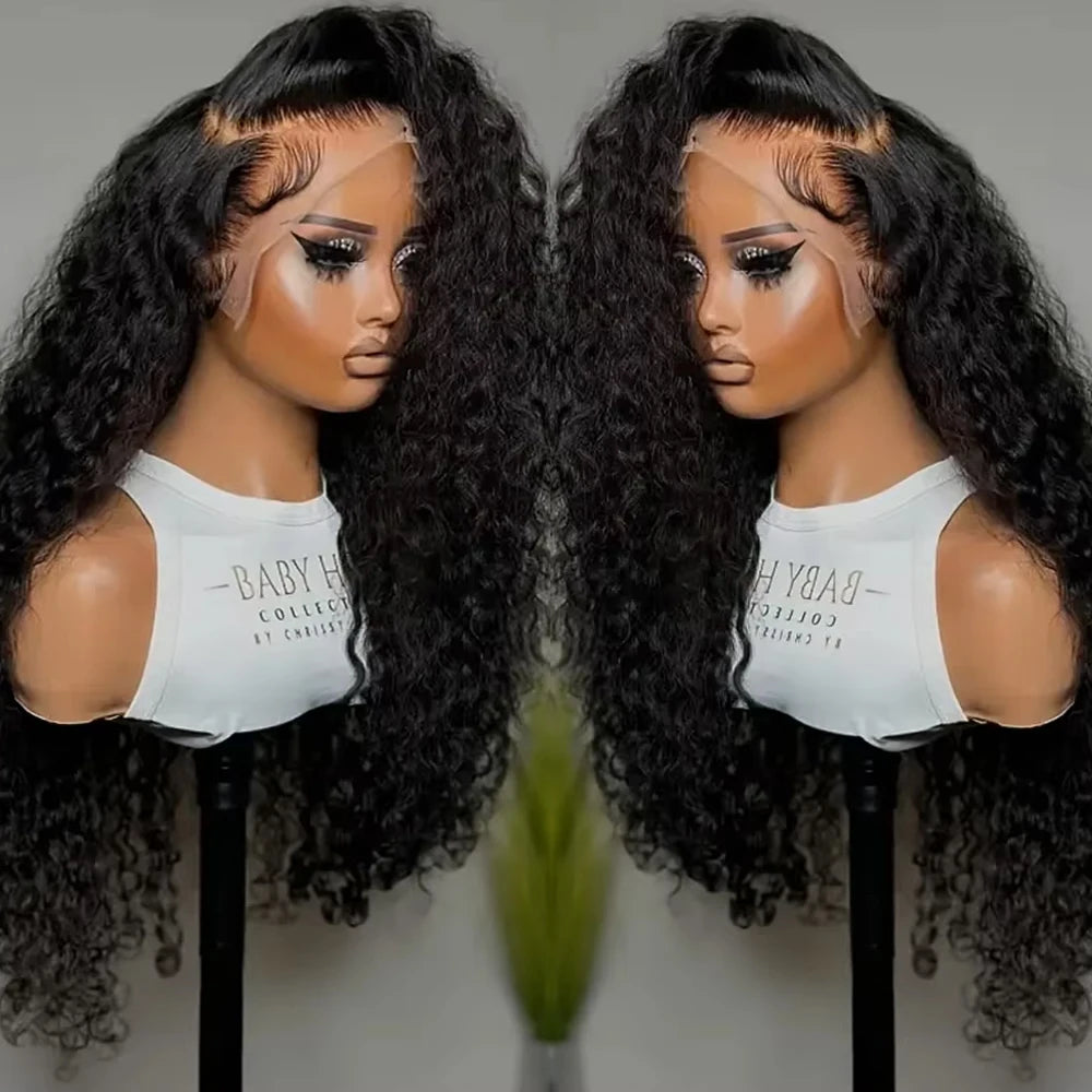 Deep Wave Frontal Wig 13x4 13x6 Deep Curly Lace Front 100% Human Hair Wigs 200% 4x4 5x5 Pre Plucked Closure Lace Wigs for Women