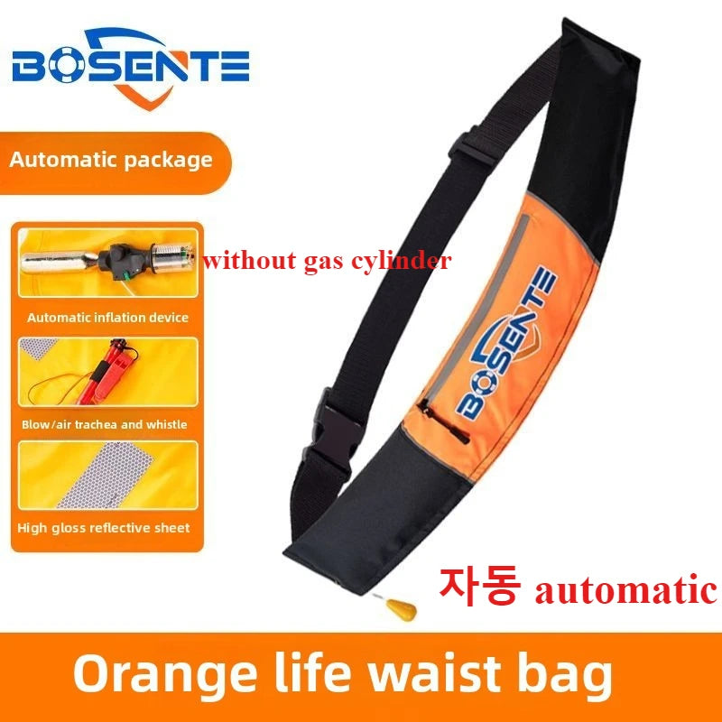 Men Life Jacket Waist Belt Automatic Inflation Adult Large Buoyancy Fishing Special Portable Car Fishing Swimming Life Buoy