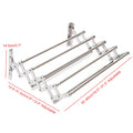 Wall Mounted Clothes Airer 42-80 cm Extendable Clothes Dryer Wall,Towel Rail Made of Stainless Steel w/ 7 Rails for Laundry Room