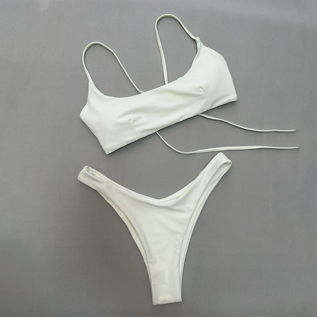 Push Up Bikinis 2025 Sexy Women Swimsuit Swimwear Female Bikini Set Bandage Biquini Bathing Suit Swimming Suits Beachwear