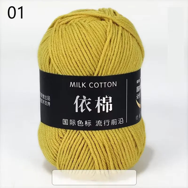 10pcs Mixed Colors Yarn Milk Cotton Yarn Combination Crochet Knitting Yarn Set for Handmade DIY Crafts Sweater Scarf Knitting