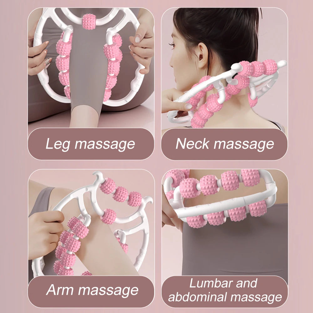 Leg Massager Roller Ring Leg Clamp Massage Roller Stick Suitable for Leg and Arm Muscle Relaxation Yoga Bodybuilding Equipment