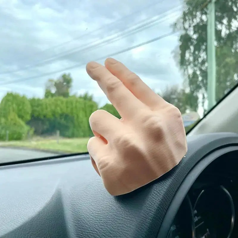 2 Finger Waving Hand Car Dashboard Decoration Salute Lazy Waver Gladiator Cherokee 3D Printed Dash Hand Waving