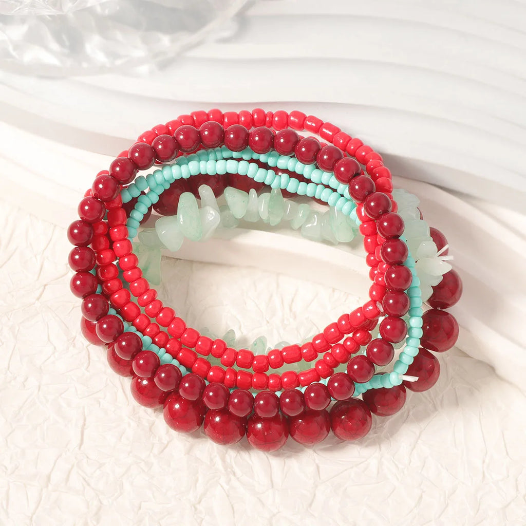 ZAA Trendy Women Jewlery Luxury Vintage Ethnic Multilayer Red Beads Choker Necklace High Quality Personality Holiday Accessories