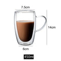 Double Bottom Wall Glass Coffee Cup Whiskey Tea Thermal Heat Resistant Cocktail Vodka Shot Wine Mug Drinkware Tumbler Set