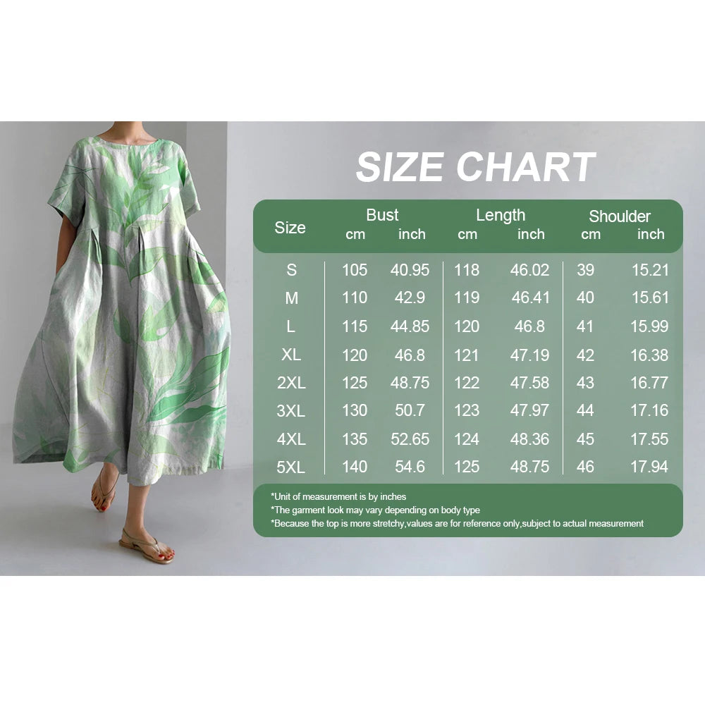 Holiday Casual Striped Printed Dresses Summer Women's Round Neck Short Sleeve Dresses Plus Size Pockets Elegant Party Dresses