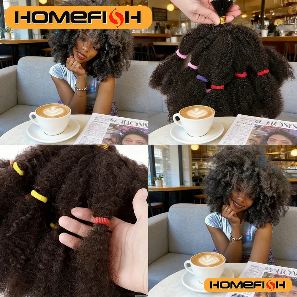 Afro Kinky Hair 12 Inch 1 Packs(10stands/pack) Pre Synthetic Afro Kinky Twist Hair Afro Braiding Hair Kinky Twist Crochet Braids