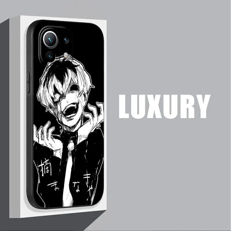 Tokyo Anime Ghouls Black Art Phone Case For Xiaomi 14T 13T 12T 11T 10T 14 Pro Mi 11Lite Poco X3 X4 X5 X6 M5 F5 F6 Pro Soft Cover