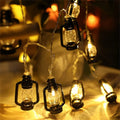 1Pack Battery Powered Lantern String Lights LED Kerosene Bottle RAMADAM String Light For Garden Wedding Holiday Party Decoration