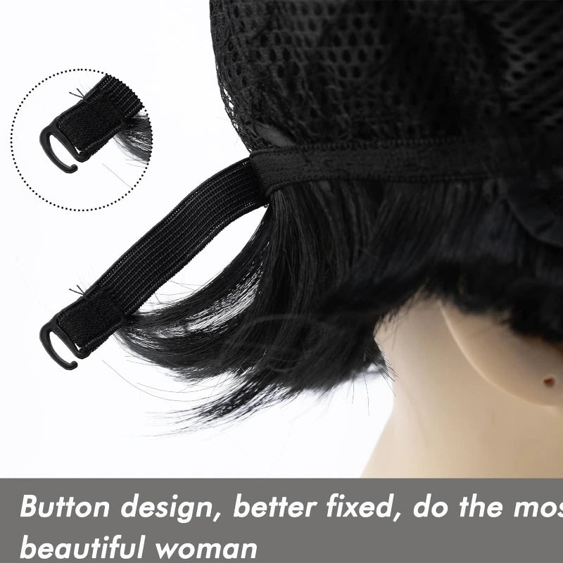 Fashion Short Straight with Bang Dark Brown Pixie Cut Wig for Women Hair Synthetic Heat Resistance Natural Looking for Daily Use