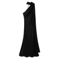VEITCHE Elegant Women's Soft Silk Satin Long Dress Halter Backless Sleeveless Maxi Dresses Summer Lady Long Ribbon Party Gowns