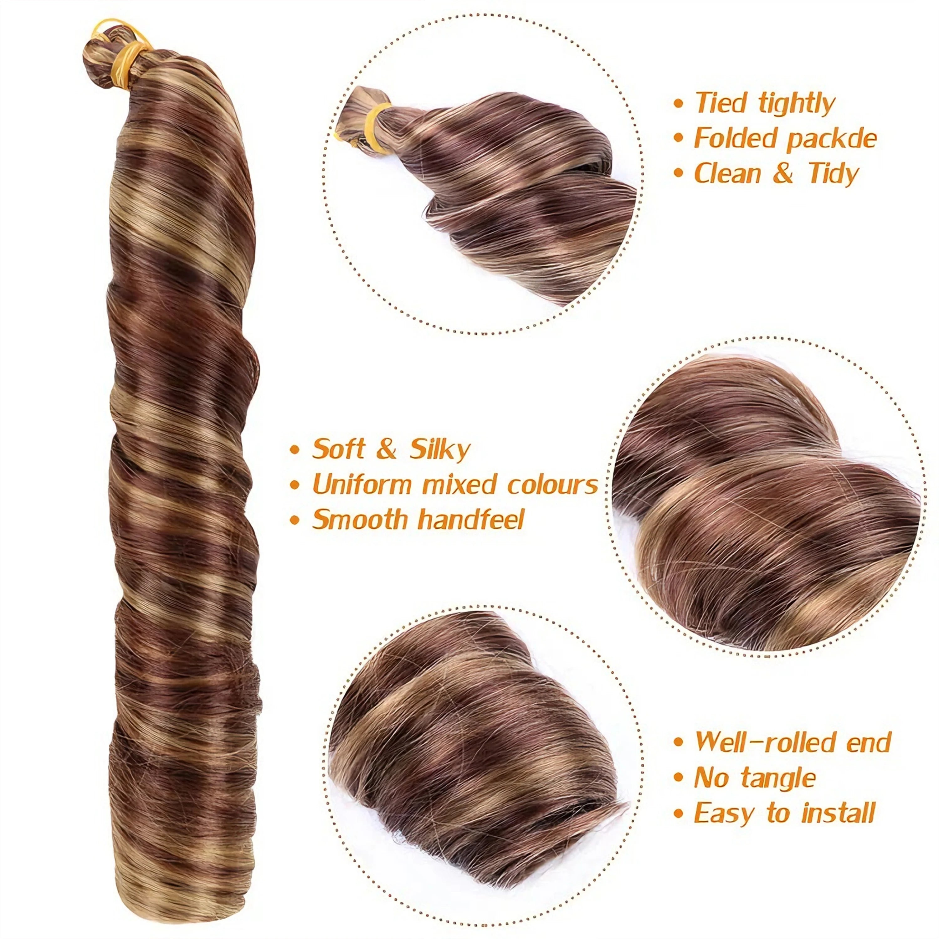 French Curls Braiding Hair 22Inch Synthetic Spiral Curls Braids Hair Extensions For Women Pre Stretched Loose Wave Braiding Hair