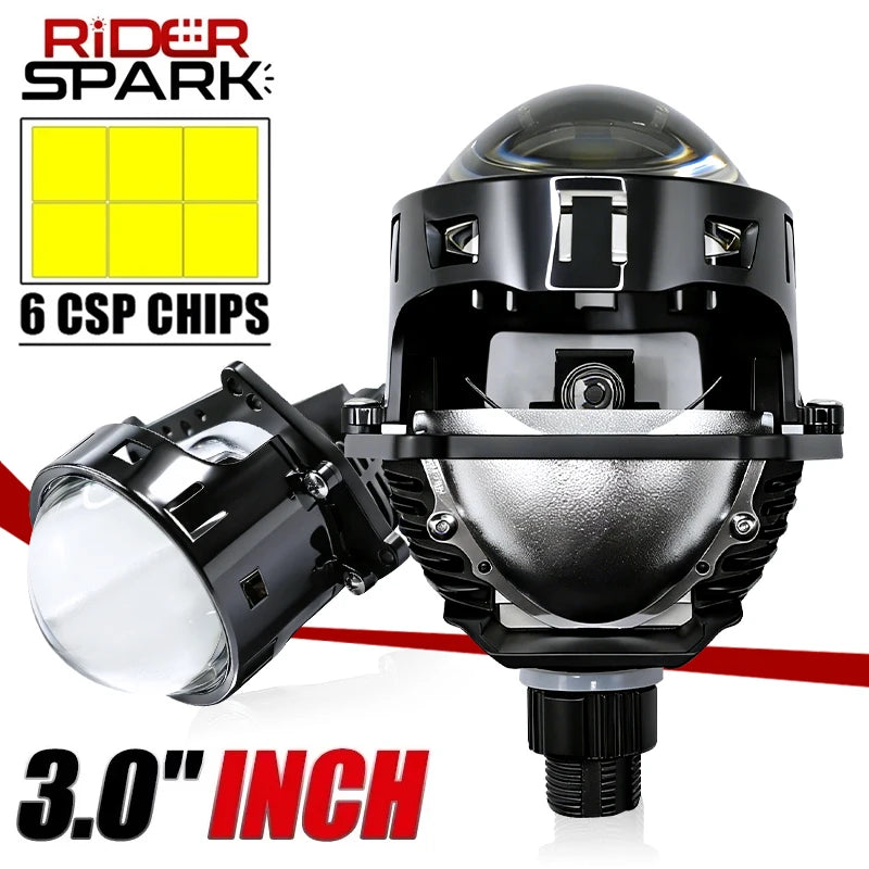 3.0 Inch Bi Led Projector Lens Halo Lights H4 H7 9005 9006 Car Headlights Bulb Hella 3R Upgrade Kit Angel Eye White Lamp LHD RHD