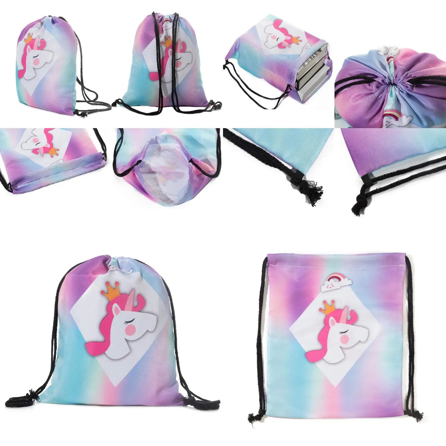 Personal Customize Women Drawstring Bag Child Backpack With Print Logo Custom Your Pictures Book Bag DIY School Bags Shoe Pocket