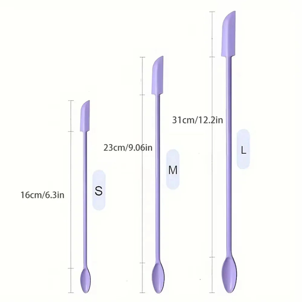Makeup Brushes Set 3PCS Silicone Scraper Mini Soft Cosmetic Digging Spoon Jam Scraping Spoons Face Mask Brush 2042