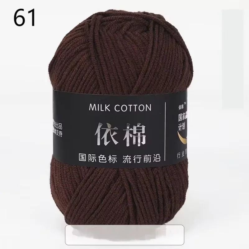 10pcs Mixed Colors Yarn Milk Cotton Yarn Combination Crochet Knitting Yarn Set for Handmade DIY Crafts Sweater Scarf Knitting