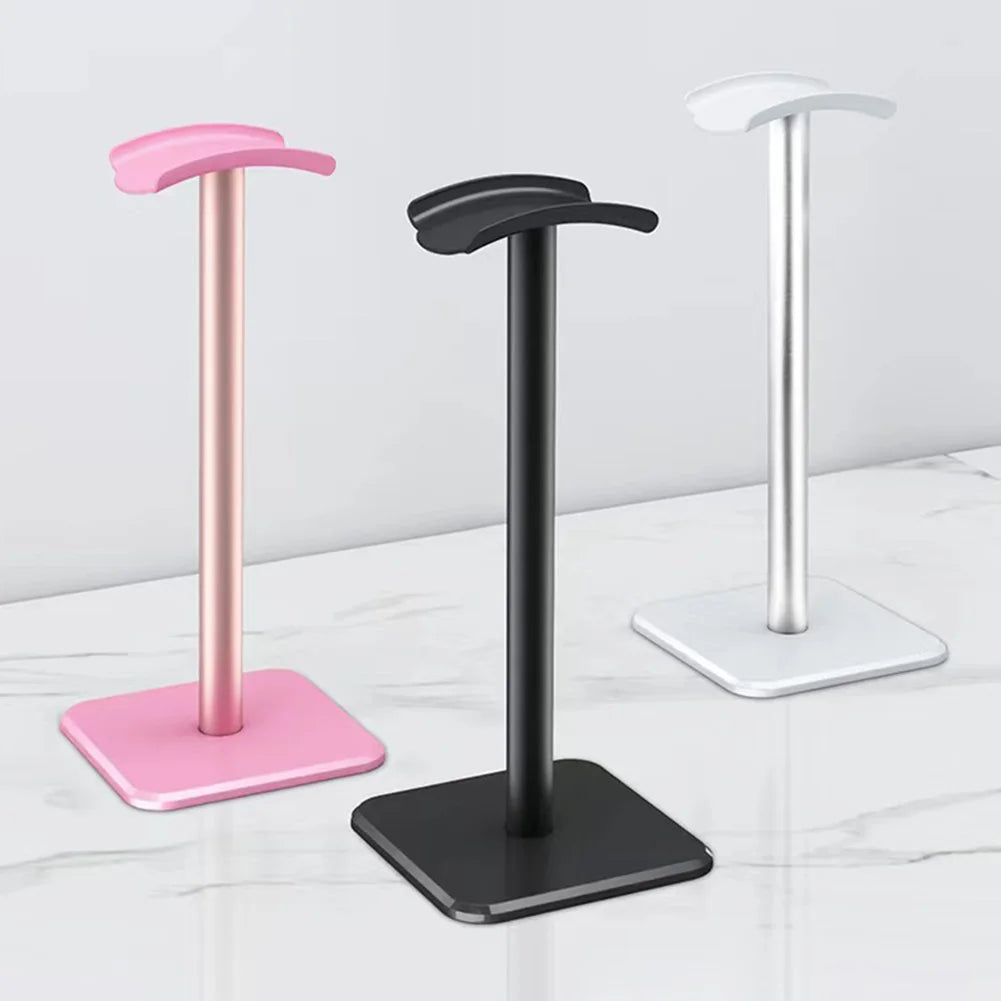 Headphone Holder Rack Aluminium Alloy Headset Support Stand Space Saving Desktop Organizer Display Vertical Bracket Hanger