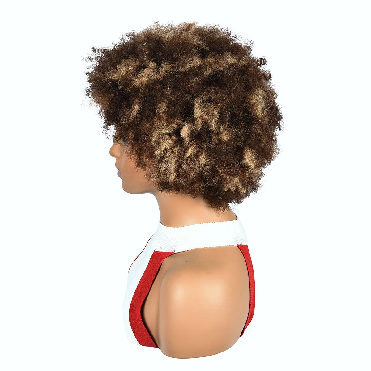P4/27 Curly Pixie Cut Wigs Highlight Pixie Cut Human Hair Wigs Fringe Human Hair Wigs 99J Full Machine Made Wigs Glueless Wigs