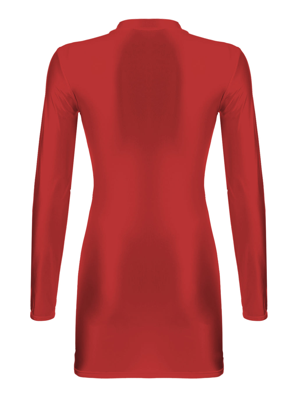 Women Glossy Bodycon Dress Long Sleeve Oil Shiny Smooth Mini Pencil Dress Stretchy Mock Neck Tight  Party Dresses Dance Clubwear