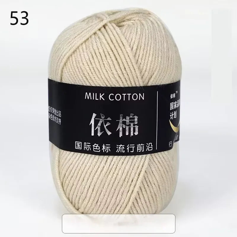 10pcs Mixed Colors Yarn Milk Cotton Yarn Combination Crochet Knitting Yarn Set for Handmade DIY Crafts Sweater Scarf Knitting