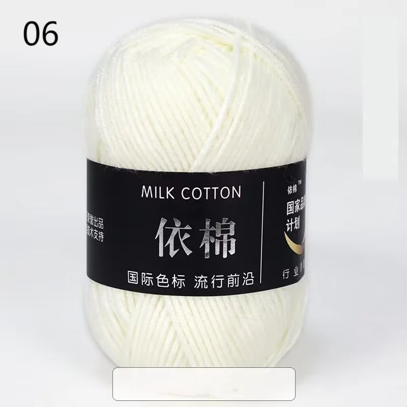 10pcs Mixed Colors Yarn Milk Cotton Yarn Combination Crochet Knitting Yarn Set for Handmade DIY Crafts Sweater Scarf Knitting