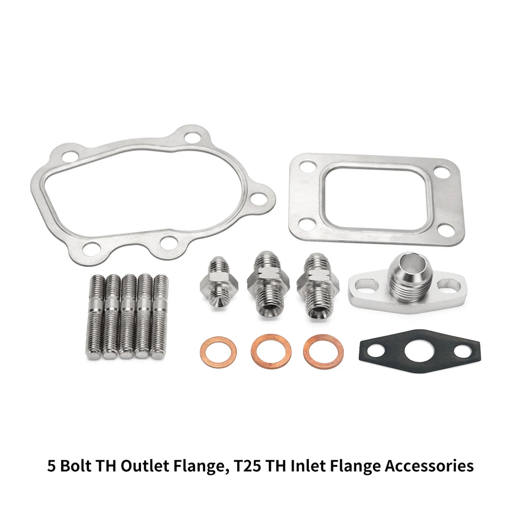 Turbine GTX2876R-53 T25 76V-Band 5Bolt 1.8-3.0L,HP340-550,A/R 0.64,Ball Bearing Performance Turbocharger Forged Wheel