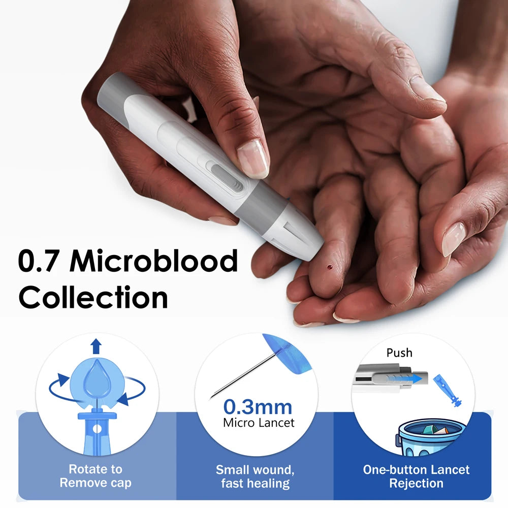 Blood Glucose Meter LinkSun G-425-3 Glucometer 50/100pcs Diabetes Tester Blood Sugar Monitor Digital Glucosemeter Complete Kit